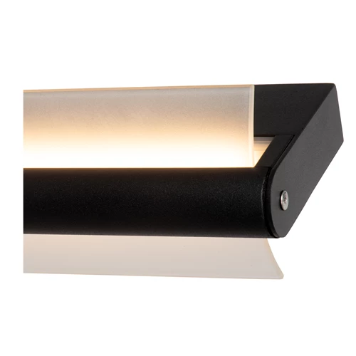 Lucide WANDA - Wandlamp Badkamer - LED - 1x15W 3000K - IP44 - Zwart - detail 1